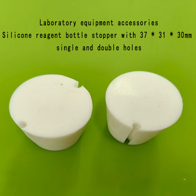 Laboratory equipment accessories Silicone reagent bottle stopper with 37 * 31 * 30mm single and double holes