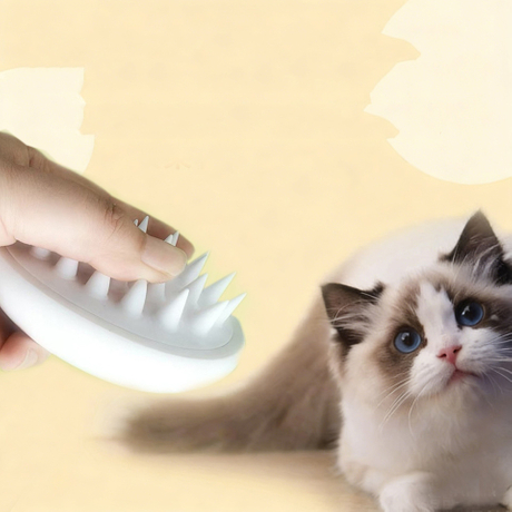 Wholesale Pet Bath Massage Brush | Cat-Specific Hair Removal & Dog Grooming Tool | Latex Hot-Selling Model