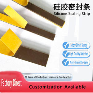 Silicone sealing strip double-sided self-adhesive sealing strip shock-absorbing silicone strip source manufacturer
