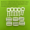 Manufacturer's Stock Box Pack Accessories Plastic Square Buckle Black and White Adjustable Square Buckle Plastic Adjustable Straps Three-Tier Buckle