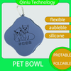  Factory Direct Sales Pet Bowl with Lock, Portable Foldable Silicone Bowl