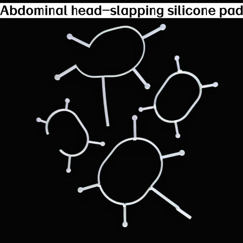Silicone pad for finger-operated abdominal use