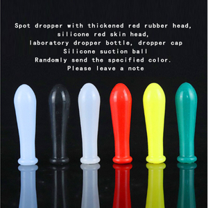 Spot dropper with thickened red rubber head, silicone red skin head, laboratory dropper bottle, dropper cap
