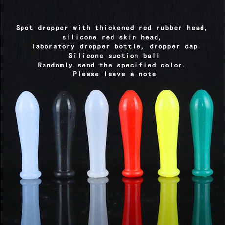 Spot dropper with thickened red rubber head, silicone red skin head, laboratory dropper bottle, dropper cap