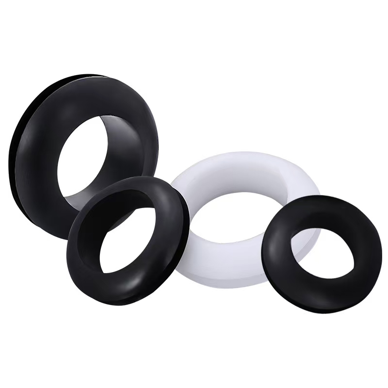 Black double-sided coil protection cable cover Out coil protection ring Rubber sealing ring PDC cable protection cover