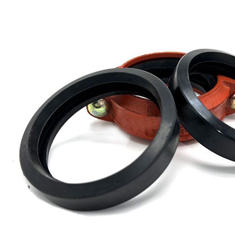 Production of fire pipeline groove type connecting fittings clamps rubber sealing rings EPDM rubber rings