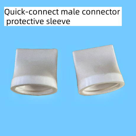 Quick-connect male connector protective sleeve